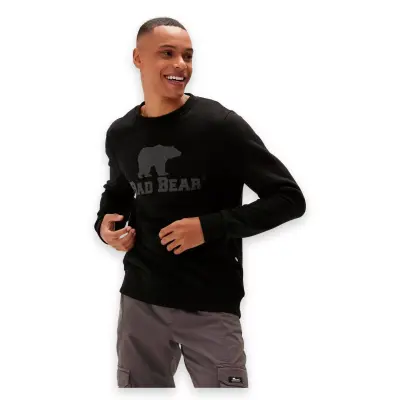 Bad Bear 22.02.12.007 Logo Crewneck Siyah Erkek Sweatshirt - Bad Bear (1)