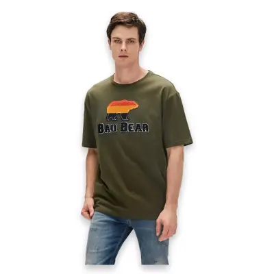 Bad Bear 23.01.07.027 Tripart Haki Unisex T-Shirt - Bad Bear (1)