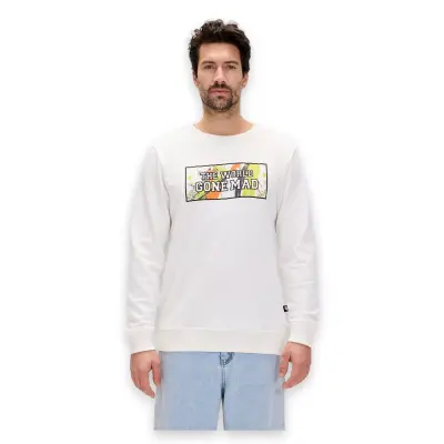 Bad Bear 24.02.12.016 Caen Crewneck Beyaz Erkek Sweatshirt - 1