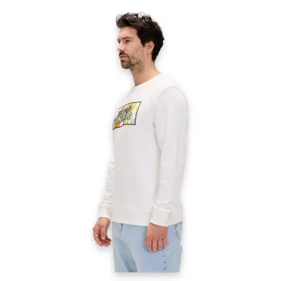 Bad Bear 24.02.12.016 Caen Crewneck Beyaz Erkek Sweatshirt - Bad Bear (1)