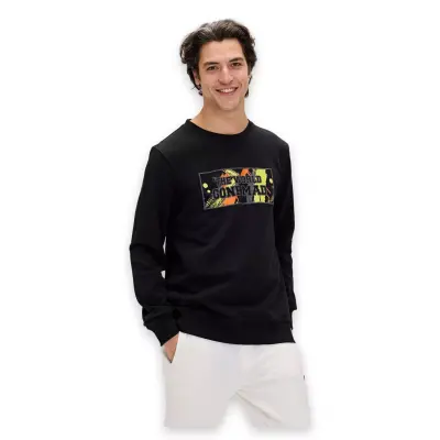 Bad Bear 24.02.12.016 Caen Crewneck Siyah Erkek Sweatshirt - Bad Bear (1)