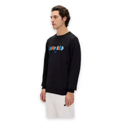 Bad Bear 24.02.12.018 Furry Crewneck Siyah Unisex Sweatshirt - Bad Bear (1)