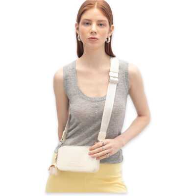 Benetton Bnt_1704 11X18X4 Çapraz Bej Kadın Çanta - 2