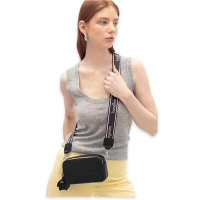 Benetton Bnt_1704 11X18X4 Çapraz Siyah Kadın Çanta - 2