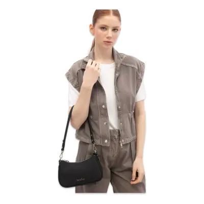 Benetton Bnt_1836 12X22X8 Çapraz Siyah Kadın Çanta - 2