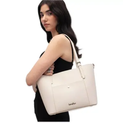 Benetton Bnt_1865 24X28X12 Kol Sı Bej Kadın Çanta - 1