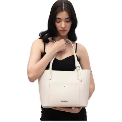 Benetton Bnt_1865 24X28X12 Kol Sı Bej Kadın Çanta - 2