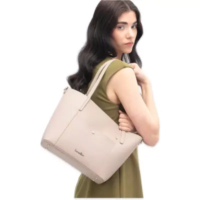 Benetton Bnt_1865 24X28X12 Kol Sı Krem Kadın Çanta - 2