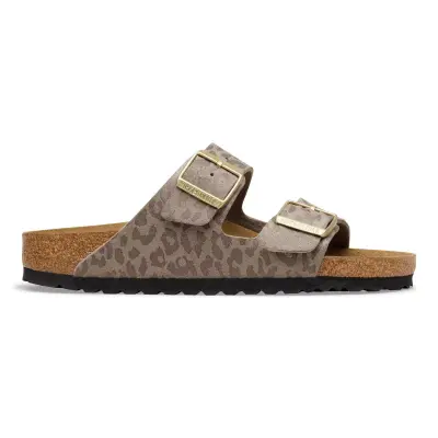 Birkenstock Arizona Bf Syn Leopard Gri Kadın Terlik 