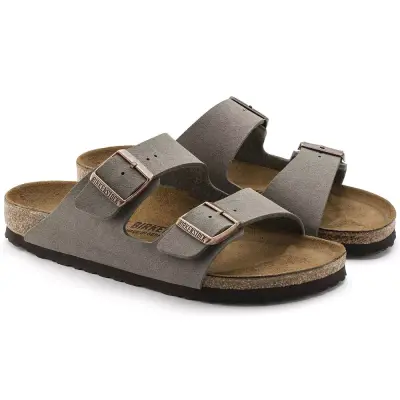 Birkenstock Arizona Bs Gri Çift Toka Erkek Terlik - 4