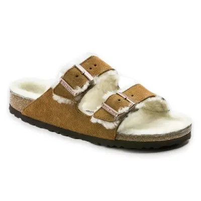 Birkenstock Arizona Vl Shearling Kahverengi Kadın Terlik - 3