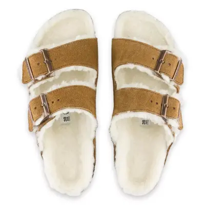 Birkenstock Arizona Vl Shearling Kahverengi Kadın Terlik - 4