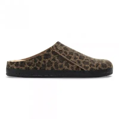 Birkenstock Zermatt Shearling Wo Leopar Önü Kapali Kahverengi Kadın Terlik - Birkenstock (1)