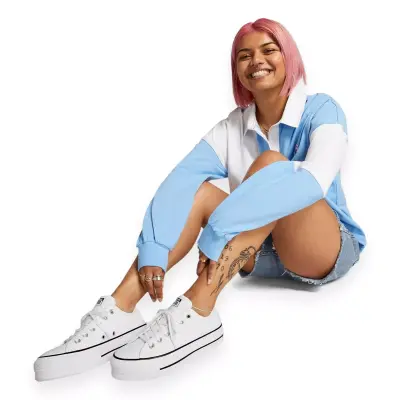 Converse 561680 Chucktaylor All Star Plat Beyaz Unisex Ayakkabı - 5