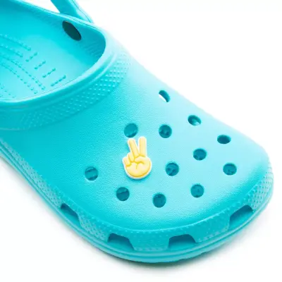 Crocs Jibbits Sarı Peace Hand Sign Terlik Süsü - Crocs (1)