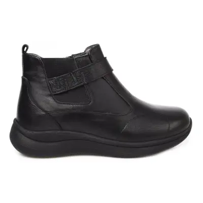Forelli Emma 27951 Hallux Deri Fermuarlı Siyah Kadın Bot - Forelli (1)