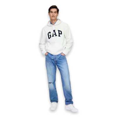 Gap 674148 V-Heritage Logo Po Snl Sweat Açık Gri Erkek Sweatshirt - 3