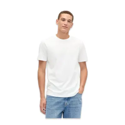 Gap 799323 V-Frch Mini Logo Tee New T Kırık Beyaz Erkek T-Shirt 