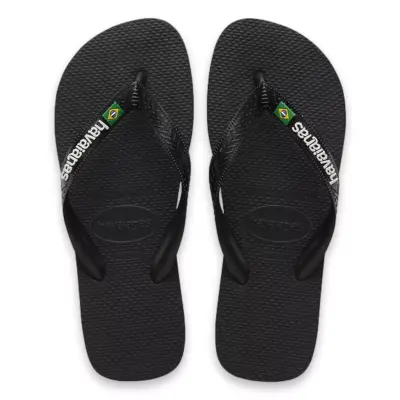 Havaianas 4110850 Brasil Logo Parmak Arası Siyah-Beyaz Unisex Terlik 