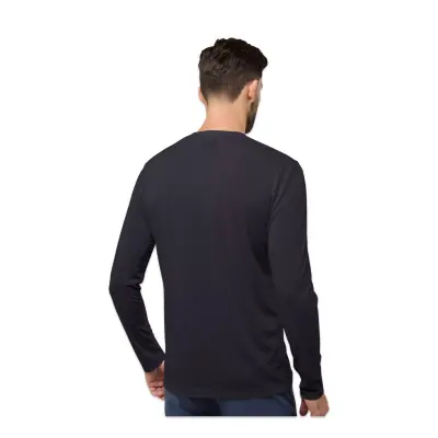 Jack Wolfskin A60291 Vonnan Ls T M Siyah Erkek T-Shirt - 2