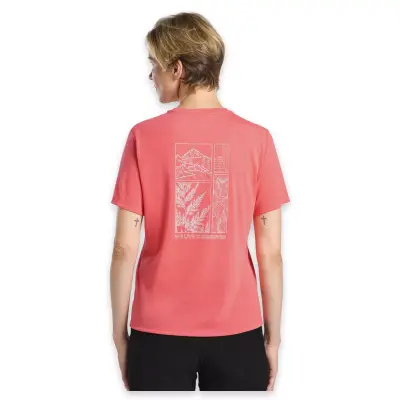 Jack Wolfskin A63953 Vonnan Graphic T W Kırmızı Kadın T-Shirt - Jack Wolfskin (1)