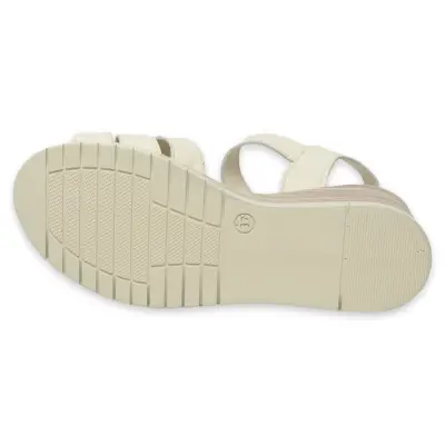 Mammamia D25Ys-2775 Günlük Krem Kadın Sandalet - 5