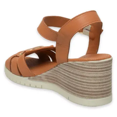 Mammamia D25Ys-2775 Günlük Taba Kadın Sandalet - 4