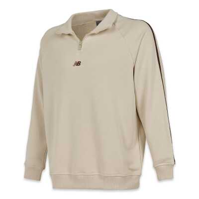 New Balance Mnc3608 Nb Lifestyle Men Half Zip Bej Erkek Sweatshirt - 1