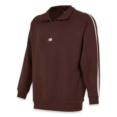 New Balance Mnc3608 Nb Lifestyle Men Half Zip Kahverengi Erkek Sweatshirt - 1