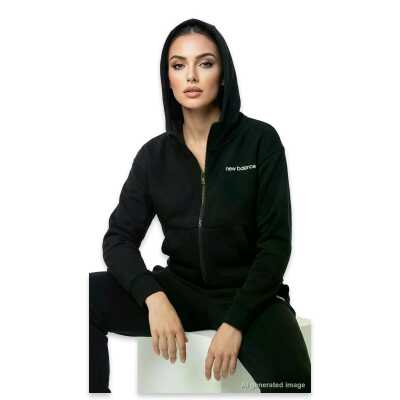 New Balance Wnj3633 Nb Lifestyle Women Full Zip Siyah Kadın Ceket - 1