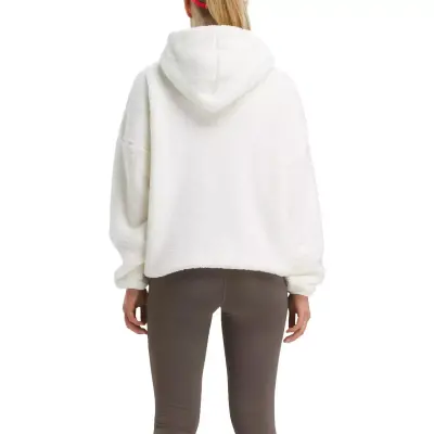 Reebok 100037751 Lux Cozy Plush Hoodie Ekru Kadın Sweatshirt - Reebok (1)