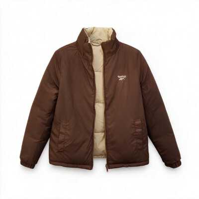 Reebok 6W Ettelb Puffer Coat Çift Tarafli Mont Kahverengi Kadın Mont - 4