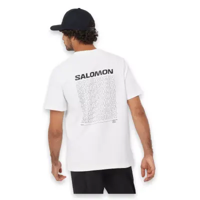 Salomon Lc2219400 Graphic Perf Ss Tee M Beyaz Erkek T-Shirt - Salomon (1)