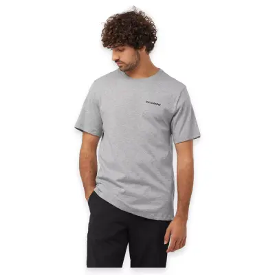Salomon Lc2219400 Graphic Perf Ss Tee M Gri Erkek T-Shirt - 1