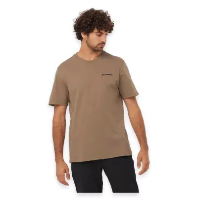 Salomon Lc2219400 Graphic Perf Ss Tee M Kahverengi Erkek T-Shirt 