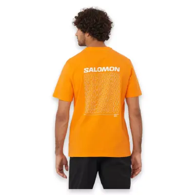 Salomon Lc2219400 Graphic Perf Ss Tee M Turuncu Erkek T-Shirt - Salomon (1)