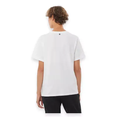 Salomon Lc2232900 Logo Combo Ss Tee W Beyaz Kadın T-Shirt - Salomon (1)