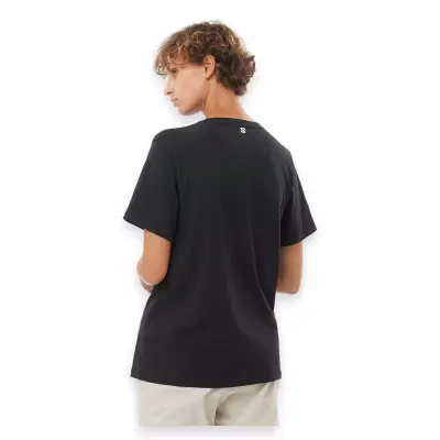 Salomon Lc2232900 Logo Combo Ss Tee W Siyah Kadın T-Shirt - Salomon (1)