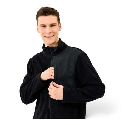 Skechers S2520130 Outdoor Fleece Mixtech Full Zip M Polar Jacket Siyah Erkek Mont - 4