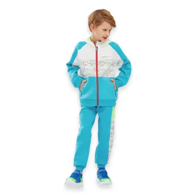 Skechers Sk241075 2Xi-Lock FullZip Hoodie Beyaz Erkek Çocuk Ceket - Skechers (1)