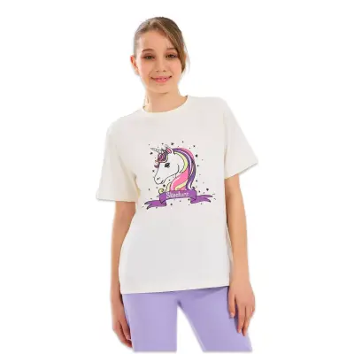 Skechers Sk2510022 G Graphic Tee Beyaz Kız Çocuk T-Shirt - Skechers (1)