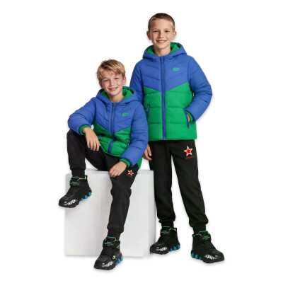 Skechers Sk2620140 B Puffer Colorblock Jacket Mavi Çocuk Ceket - Skechers