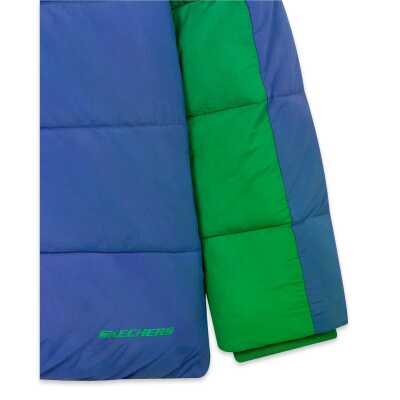 Skechers Sk2620140 B Puffer Colorblock Jacket Mavi Çocuk Ceket - 5