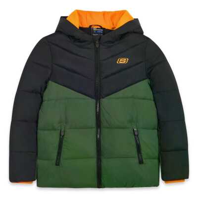 Skechers Sk2620140 B Puffer Colorblock Jacket Siyah Çocuk Ceket - Skechers (1)