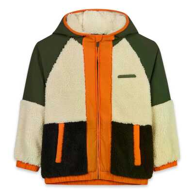 Skechers Sk2620141 B Outdoor Fleece Full Zip Sherpa Haki Çocuk Ceket - Skechers