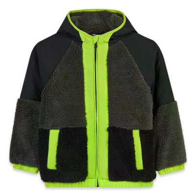 Skechers Sk2620141 B Outdoor Fleece Full Zip Sherpa Siyah Çocuk Ceket - Skechers