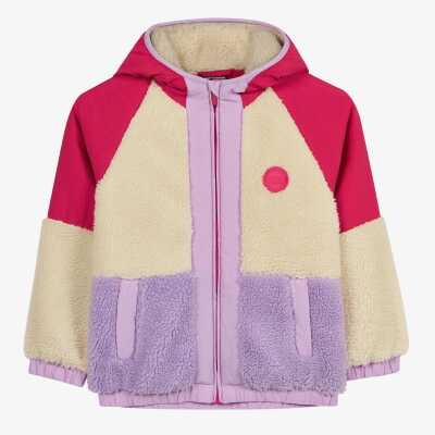 Skechers Sk2620142 G Outdoor Fleece Full Zip Sherpa Pembe Çocuk Ceket - Skechers