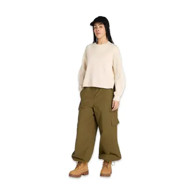 Timberland Tb0A41Zb Lush Comfort Crew Sweat Krem Kadın Sweatshirt - Timberland (1)