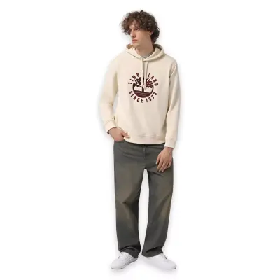Timberland Tb0A6Vgt Holiday Graphic Hoodie Krem Erkek Sweatshirt - Timberland (1)
