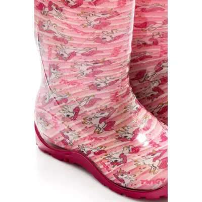 Twigy Nn0607 Yağmur Pembe Çocuk Çizme - Twigy (1)